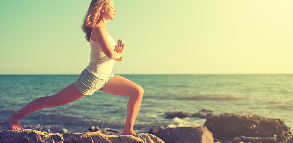 Person doing Yoga at the Beach 3 Person doing Yoga at the Beach 3